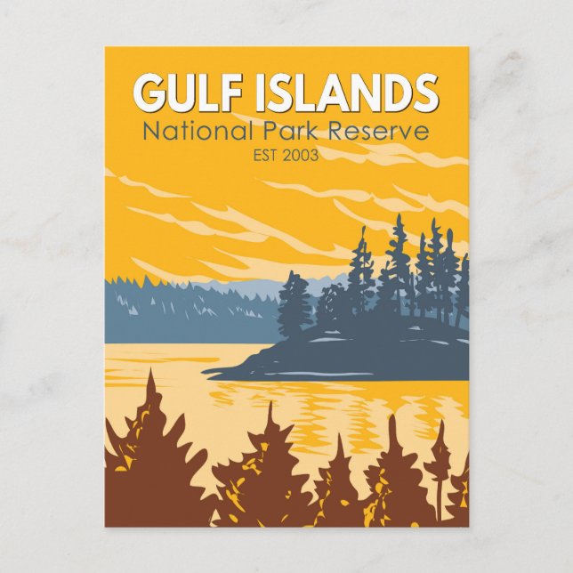 Golf Islands National Park Reserve Kanada Vintag Postkarte (Vorderseite)