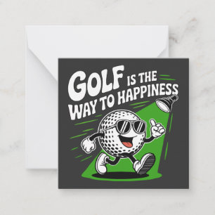 Golf ist der Weg zum Glück Mitteilungskarte