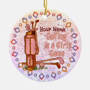 Golf ist ein Girls Game Golf Ornament