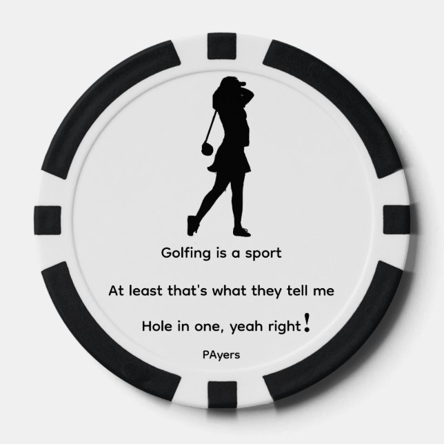 Golf ist ein Sport Pokerchips (Vorderseite)
