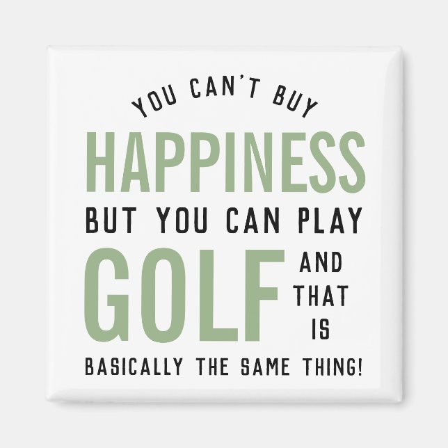 Golf ist Glück Funny Golf Lover Geschenk Magnet (Vorne)