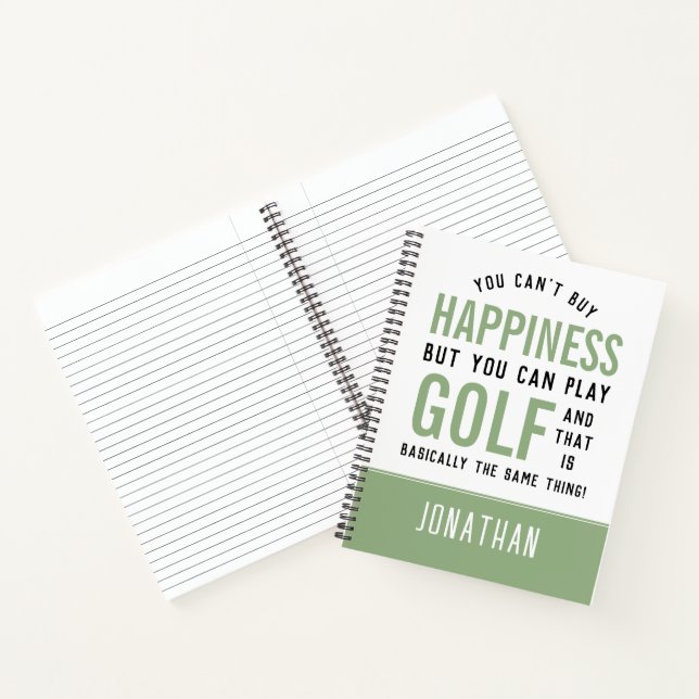 Golf ist Glück Funny Golf Lover Geschenk Notizbuch (Innenseite)