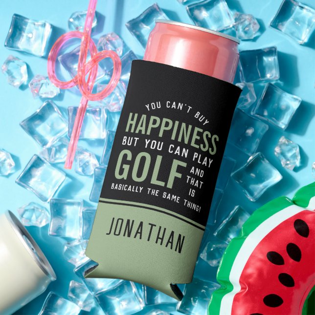 Golf ist Glück Funny Golf Lover Geschenk Selters Dosenkühler (In Situ Sommer)