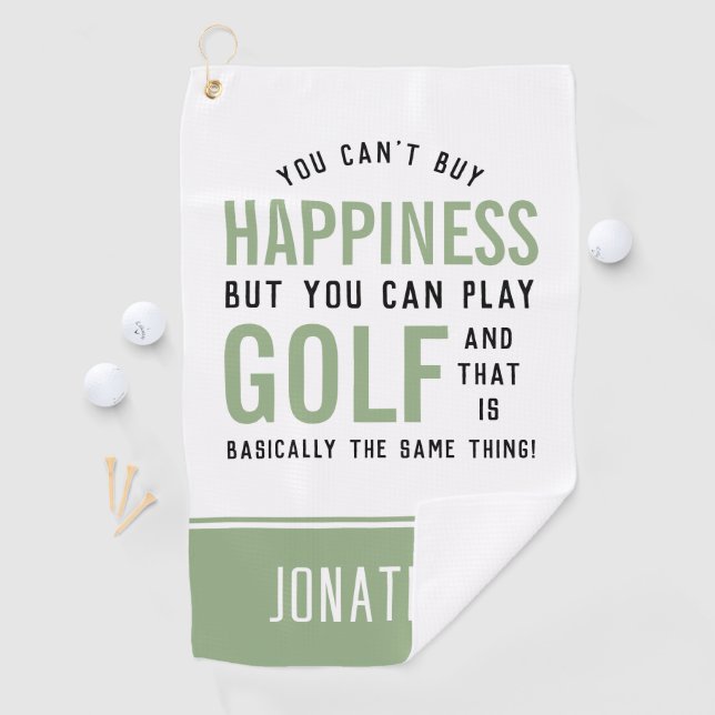 Golf ist Glück Funny Golf Lover Geschenke Golfhandtuch (Insitu)