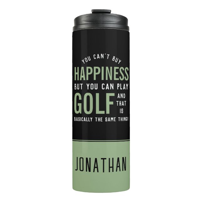 Golf ist Glück Funny Golf Lover Geschenke Thermosbecher (Vorderseite)
