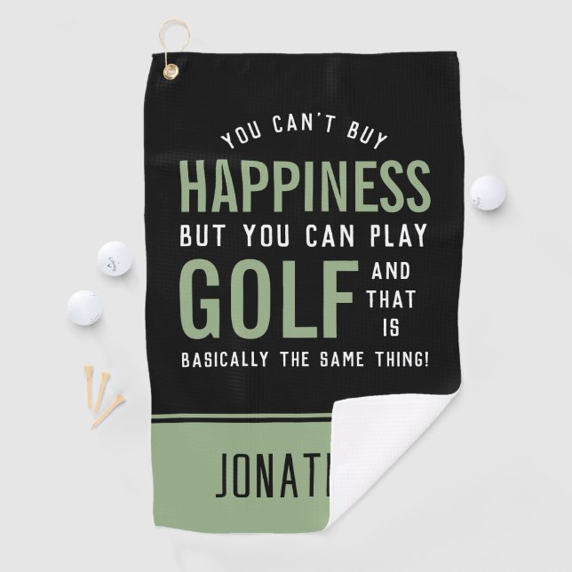 Golf ist Glück Funny Golf Lover Golfhandtuch (Insitu)