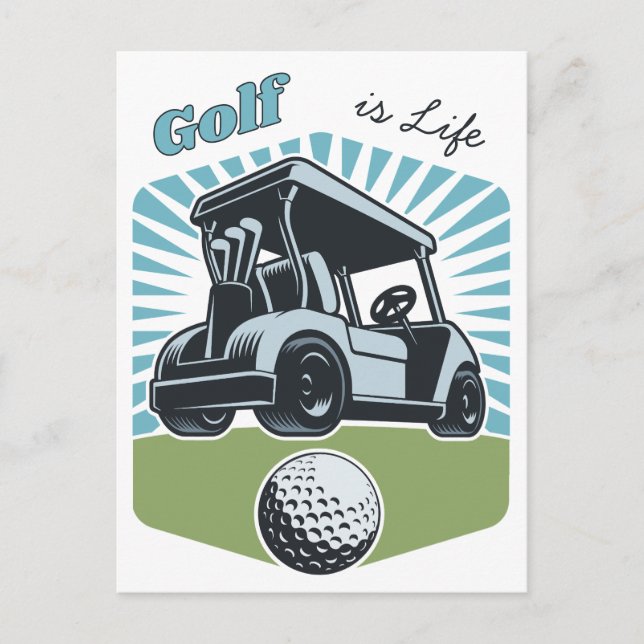 Golf ist Leben Postkarte (Vorderseite)