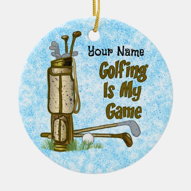 Golf ist mein Game Golf Keramik Ornament (Vorne)
