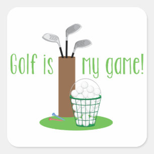 Golf ist mein Spiel Quadratischer Aufkleber