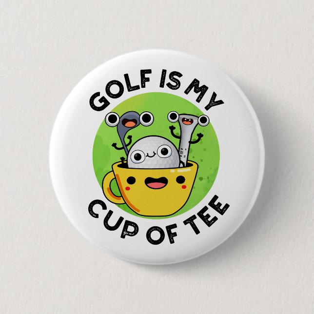 Golf ist mein T-Shirt Funny Golf Pun Button (Vorderseite)
