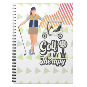 Golf ist meine Therapie für Lady Golfer Notizblock