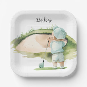 Golf It's Boy für Baby Shower Pappteller