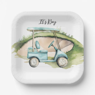 Golf It's Boy für Baby Shower Pappteller