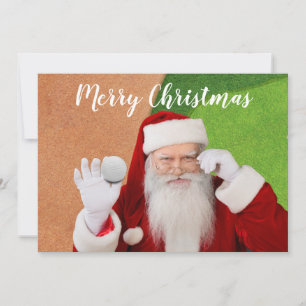 Golf Joyeuse carte de Noël au golfeur Père Noël
