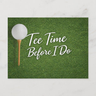 Golf-Junggeselle mit dem Thema grünes Gras Postkarte