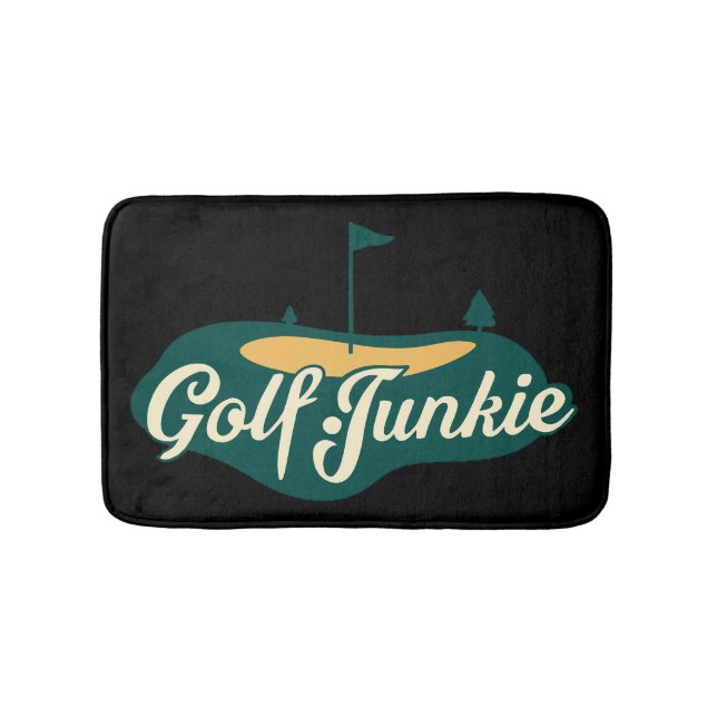 Golf Junkie Niedliches Cooles Bad Badematte (Vorderseite)