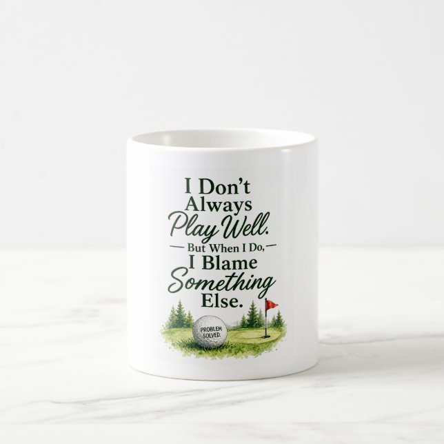 Golf Kaffeetasse Golfer Humor Geschenk Golf Sprüch (Mittel)