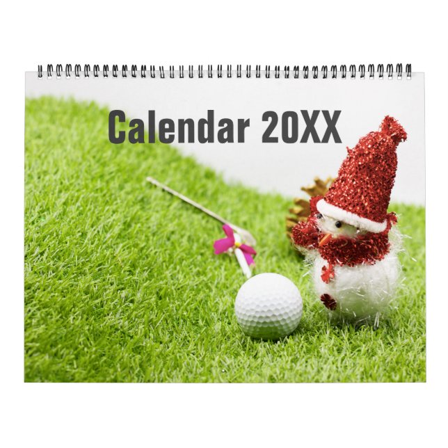Golf-Kalender mit Golfball Weihnachten Neues Jahr Kalender (Titelbild)