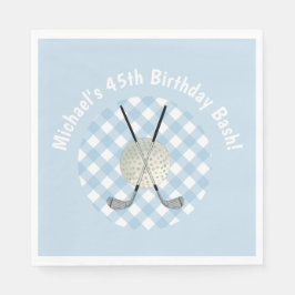 Golf Kariert Blue White Preppy Country Club Serviette