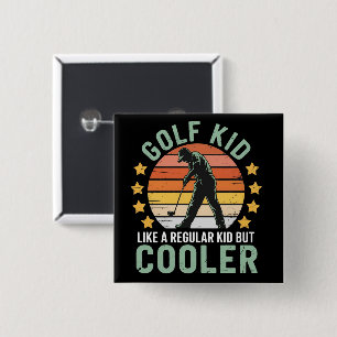 Golf Kids Lustig Junger Golfer & Golf Liebhaber Ge Button