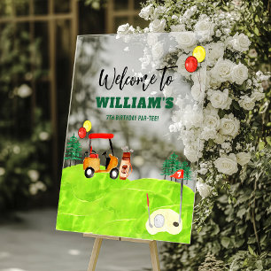 Golf Kindergeburtstag Par-T-Shirt Willkommen Acrylschild