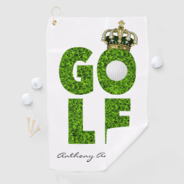 Golf King Crown Monogram Golfhandtuch