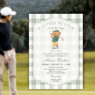 Golf kleine Putter-Grasfläche Baby-Party Einladung