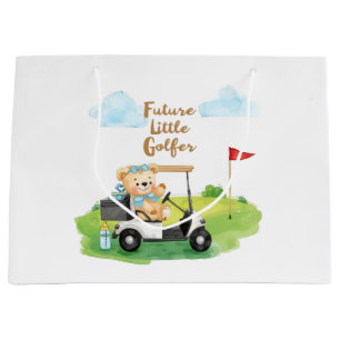 Golf Kleiner Golfer Baby Junge fährt Golfwagen  Große Geschenktüte