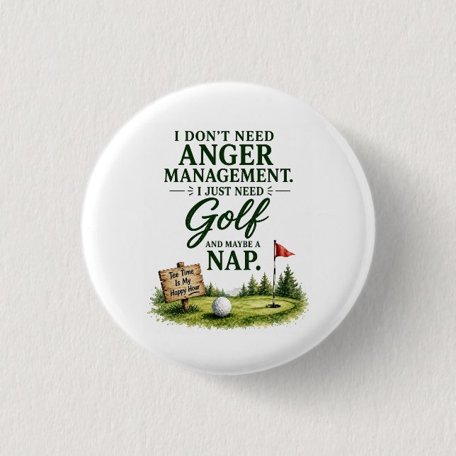 Golf Knopf Pin Sassy Golfer Humor Geschenk Button (Vorderseite)