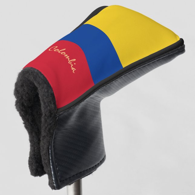 Golf Kolumbien & Kolumbien Flagge /Golf Clubs Abde Golf Headcover (3/4 Vorderseite)