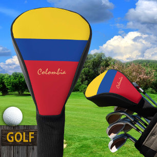 Golf Kolumbien & Kolumbien Flagge /Golf Clubs Cove Headcover