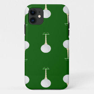Golf-Kugeln Muster auf Grün Case-Mate iPhone Hülle
