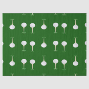 Golf-Kugeln Muster auf Grün Seidenpapier