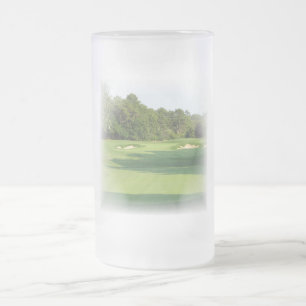 Golf-Kurs-mattierte Bier-Tasse Mattglas Bierglas