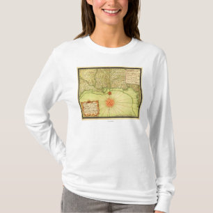 Golf-Küste der vereinigten StatesPanoramic Karte T-Shirt