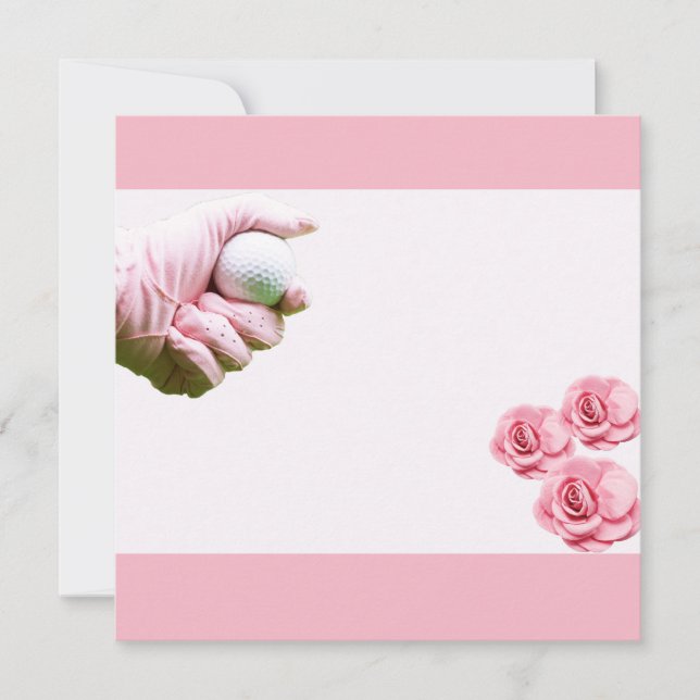 Golf Lady Golfer Hand hält Kugel (Vorderseite)