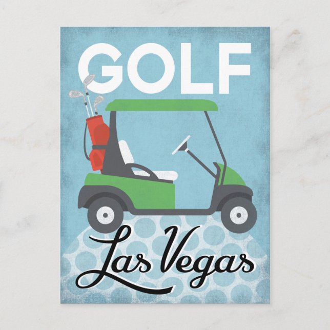 Golf Las Vegas Nevada - Retro Vintage Reisen Postkarte (Vorderseite)
