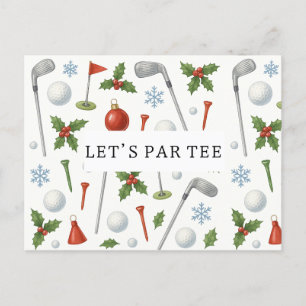 Golf Lass Par Golf CHRISTMAS Party für Golfer Postkarte