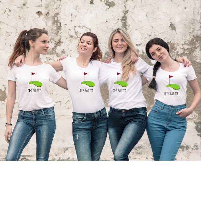 Golf Lass Par Tee mit Golfflagge auf grün weiß (Von Creator hochgeladen)