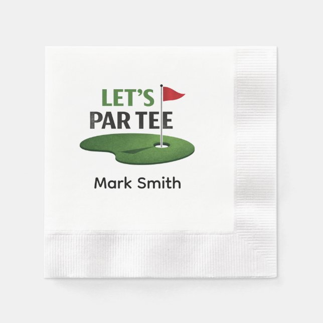 Golf Lass uns Abschlag Tischsets | Junggesellenabs Serviette (Vorderseite)