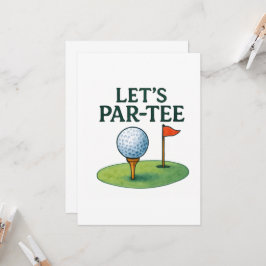 Golf Lass uns eine Par-Tee-Party feiern Golf-Thema Einladung