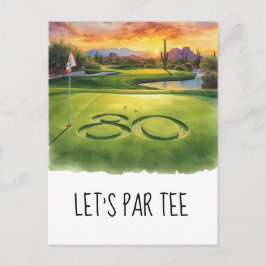 Golf Lass uns Par tee 80. Geburtstagsfeier Postkarte