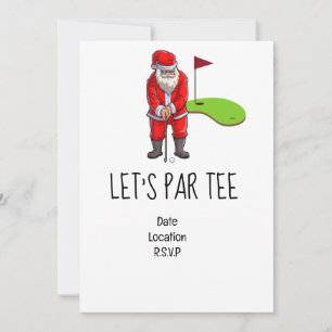 Golf Lass's Par tee Weihnachtsfest Party für Golfe Einladung