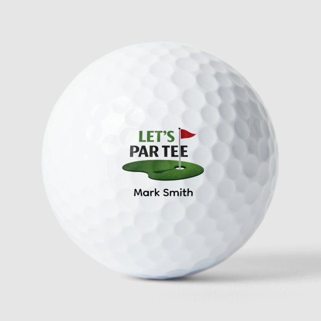 Golf Lasst uns Abschlagen Golfball (Vorderseite)