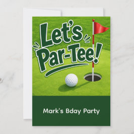 Golf Lasst uns eine Par-Tee-Party auf dem Putting Einladung