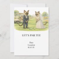Golf Lasst uns Par tee für Katzenliebhaber HOCHZEI