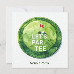 Golf Lasst uns Par-Tee Putting Green Party Einladung