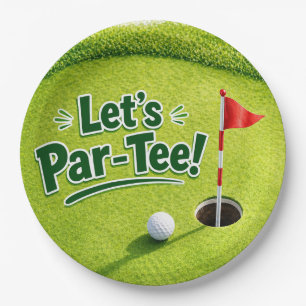 Golf Lasst uns Par-Tee Putting Green Party feiern Pappteller