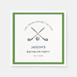 Golf "Last Swing Before the ring" Bachelor Party Serviette