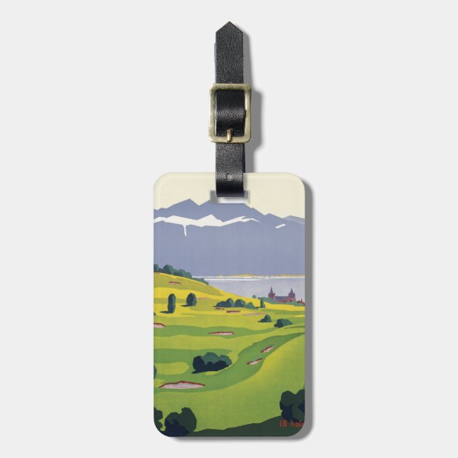 Golf Lausanne die Schweiz Gepäckanhänger (Vorderseite vertikal)